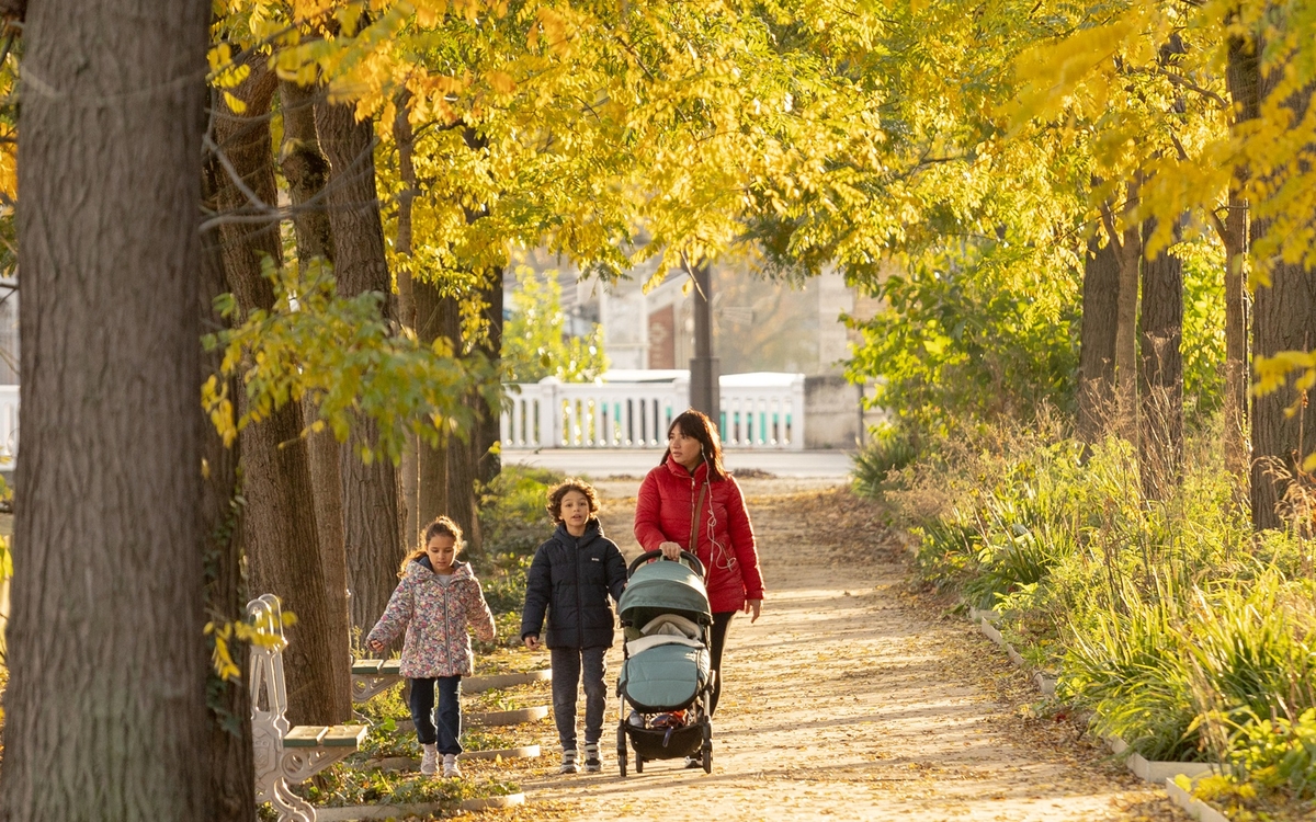 Photo de famille en automne