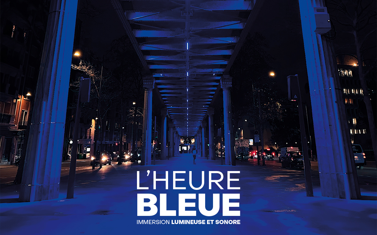 Heure bleue sous le viaduc du métro aérien