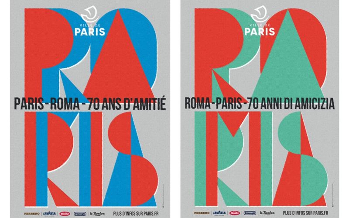 L’affiche « Paris-Roma » pour les 70 ans du jumelage