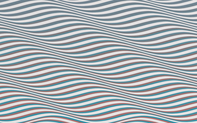 Oeuvre hypnotique en noir et blanc qui forment des vagues 