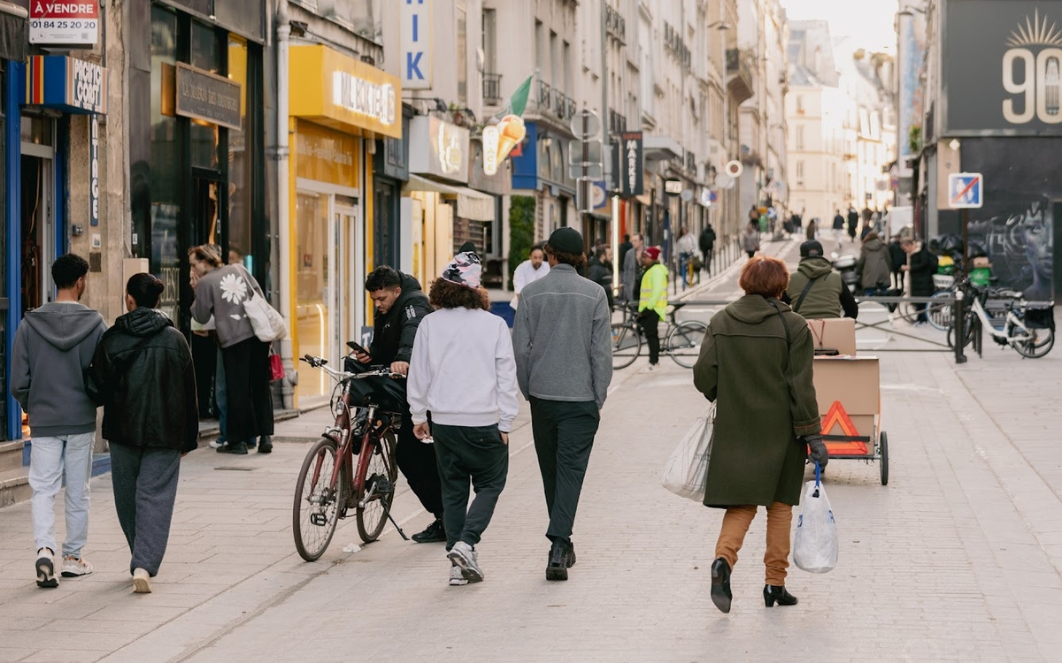 Visuel du nord de la rue Poissonnière est piétonne