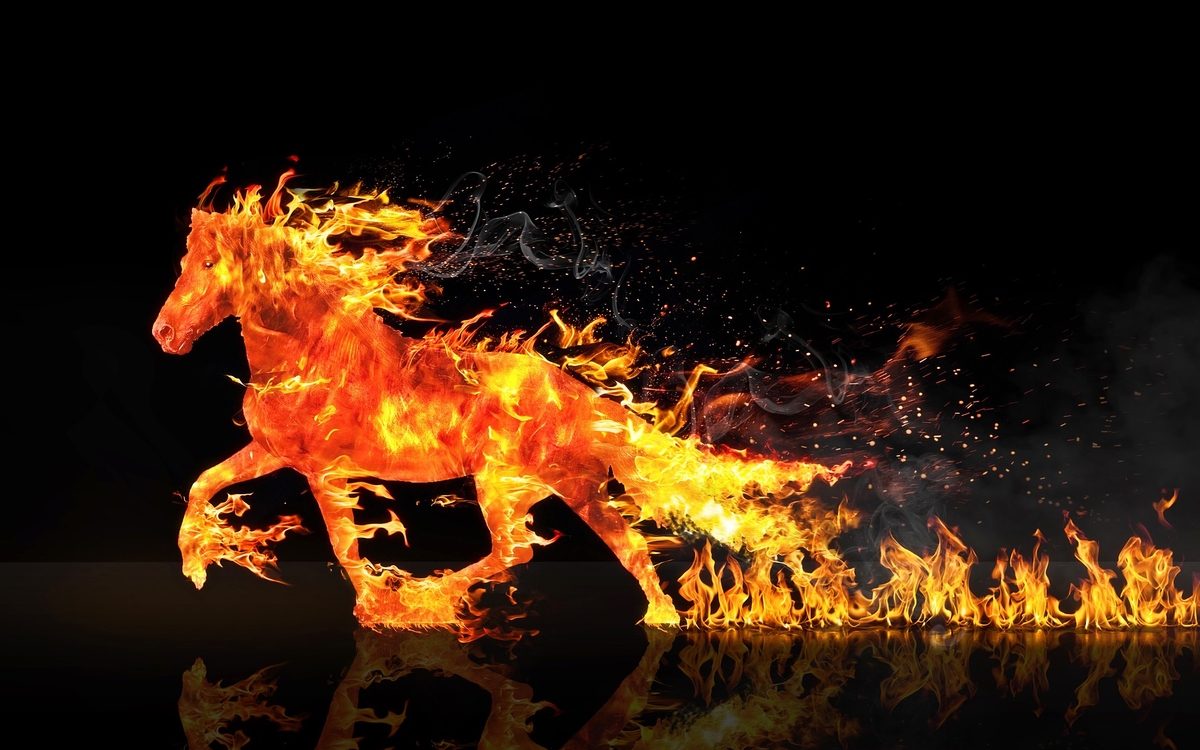 Il s'agit d'un cheval de feu