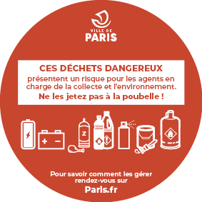Sticker Stop Déchets Dangereux pour les bacs 