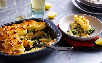 Plat de rigatoni au brocolis et cheddar