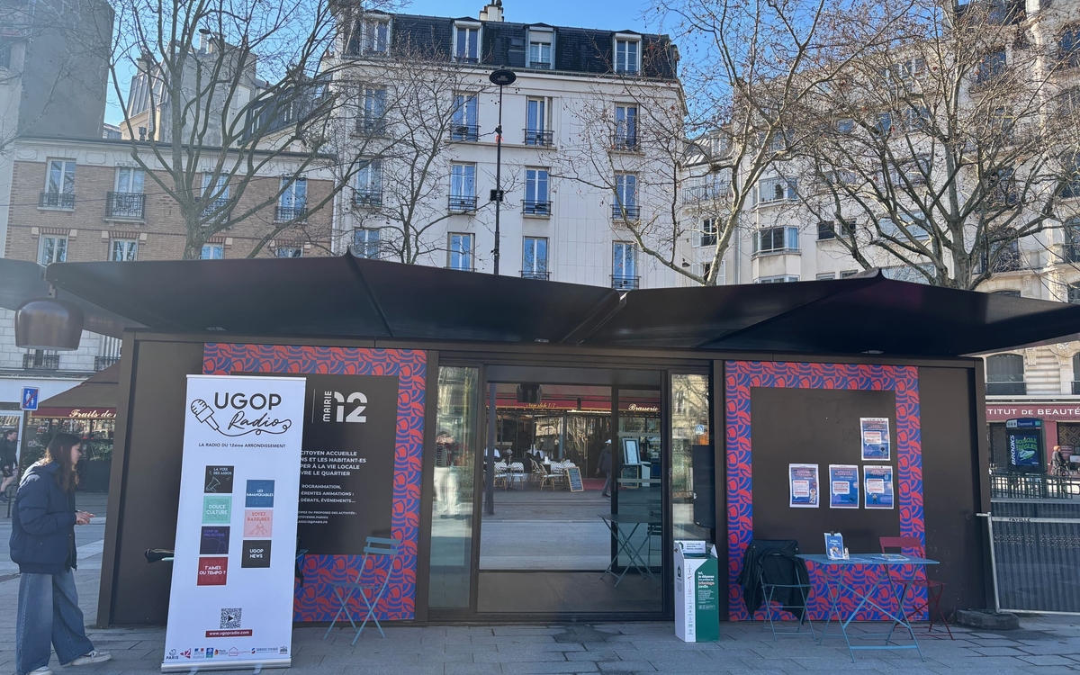 Le kiosque citoyen, le 29 février, pendant une animation d'UGOP. 