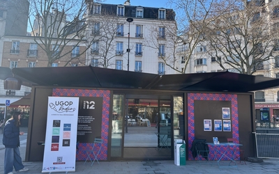 Le kiosque citoyen, le 29 février, pendant une animation d'UGOP. 