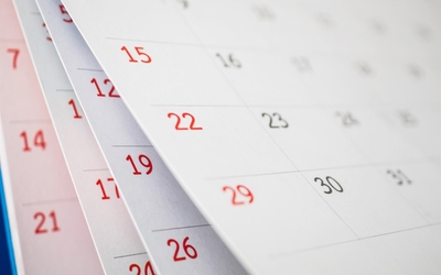 Photo d'un calendrier ou planning