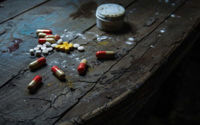 pilules sur une table