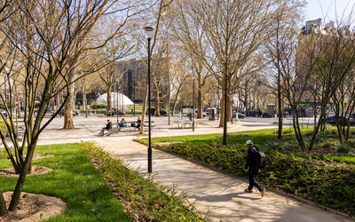 La nouvelle forêt urbaine place du Colonel Fabien.