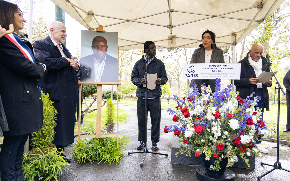 Inauguration du Jardin Jacques Martial dans les Jardins du Trocadéro, le 25 mars 2026.