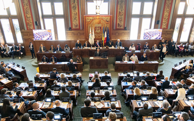 Election du Maire Emmanuel Grégoire au Conseil de Paris de l'Hôtel de Ville. 