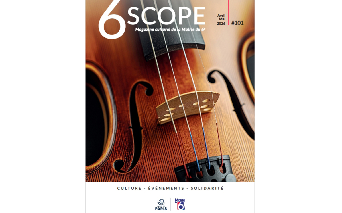 Première page du 6SCOPE avec une image d'un violon. Il est aussi écrit "6SCOPE MAI AVRIL"
