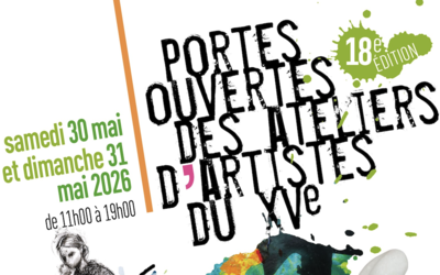Affiche de la 18e édition des portes ouvertes des ateliers d'artistes