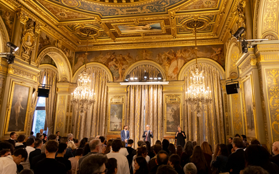 Photo de la cérémonie Paris fête ses Champions à l'Hôtel de Ville.