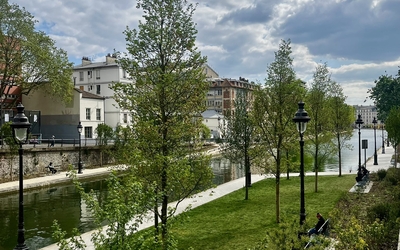 pelouse au bord du canal
