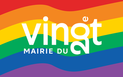 Le mois des fiertés dans le logo