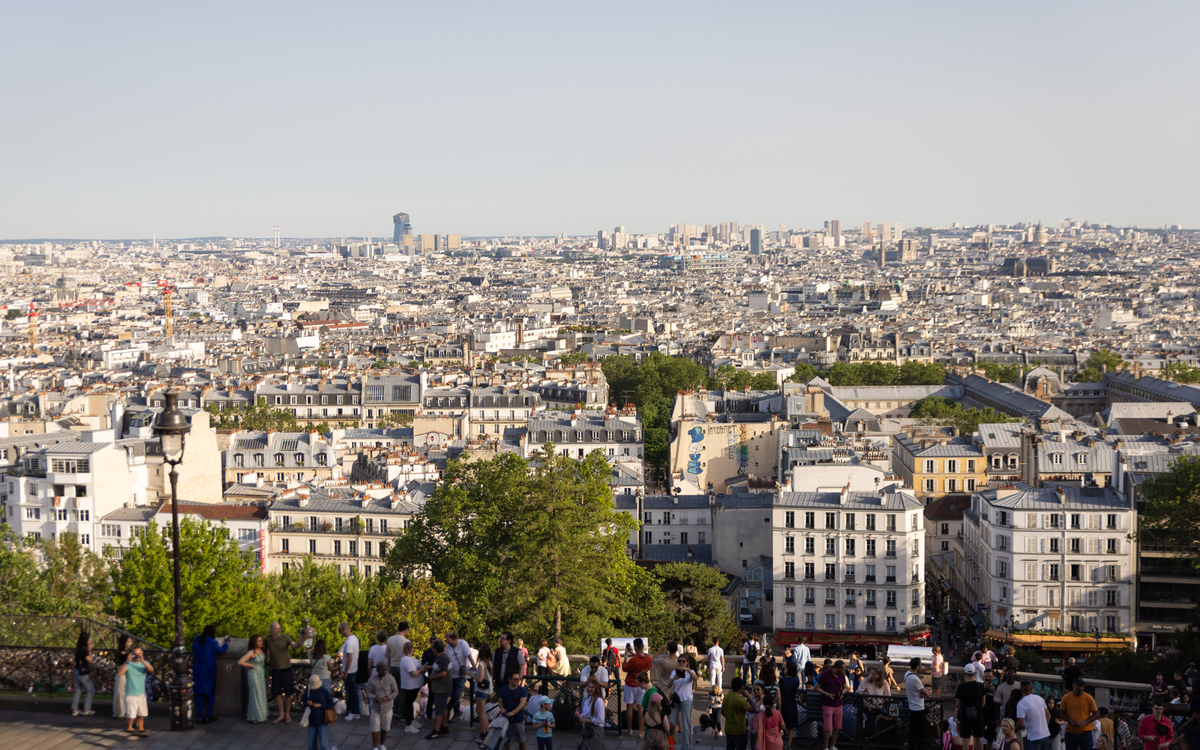 Vue depuis le Sacré Coeur dans le 18e sur tout Paris