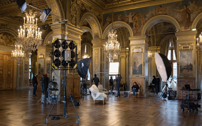 vue d'un tournage en intérieur