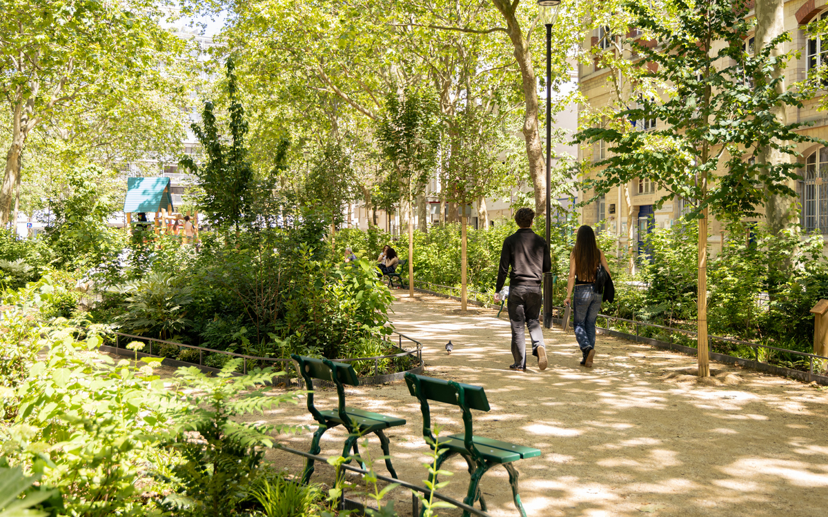 À Nation, l'avenue de Bouvines transformée en jardin