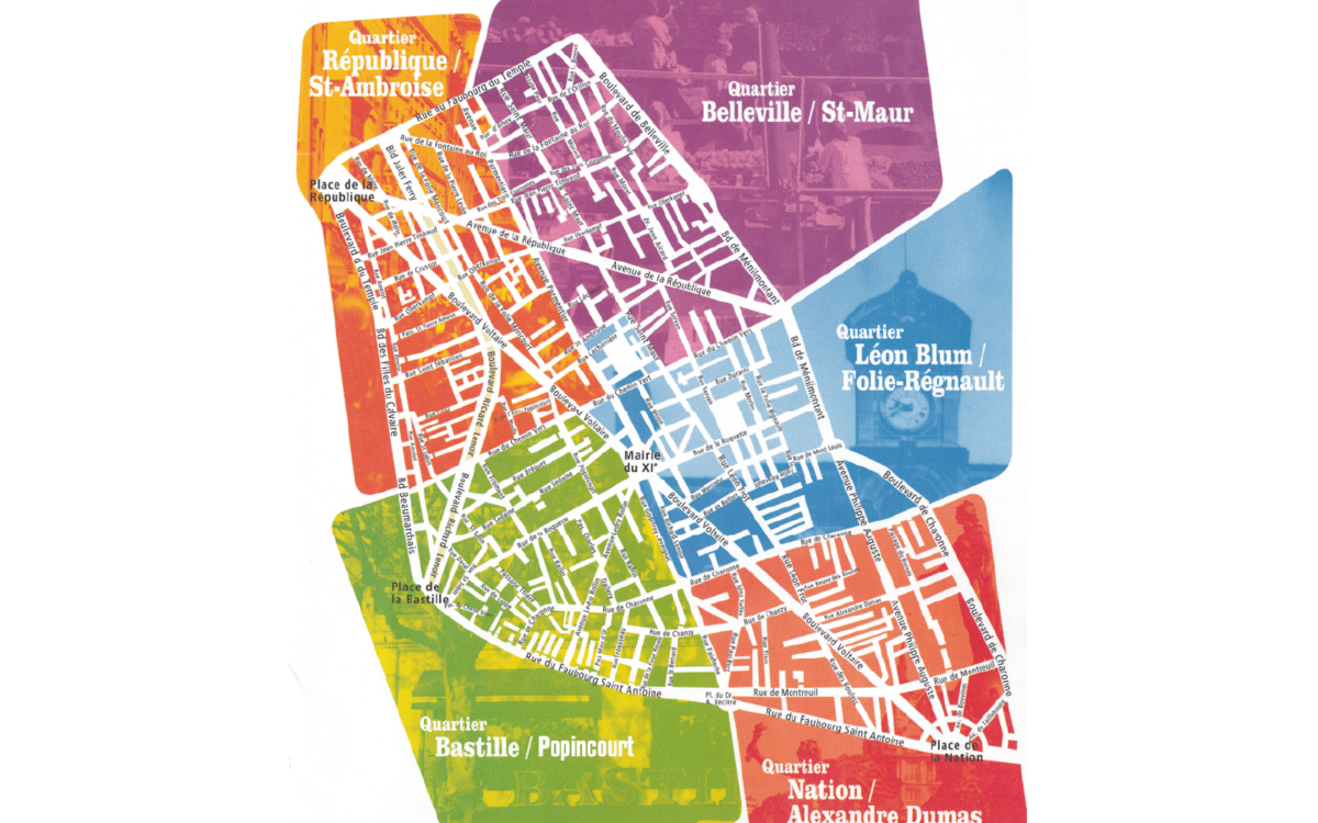 Carte des conseils de quartier du 11e