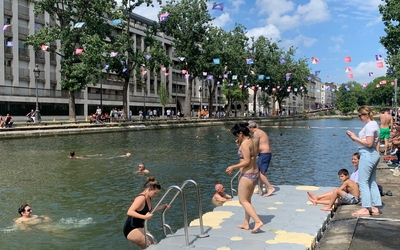 baignade dans le canal