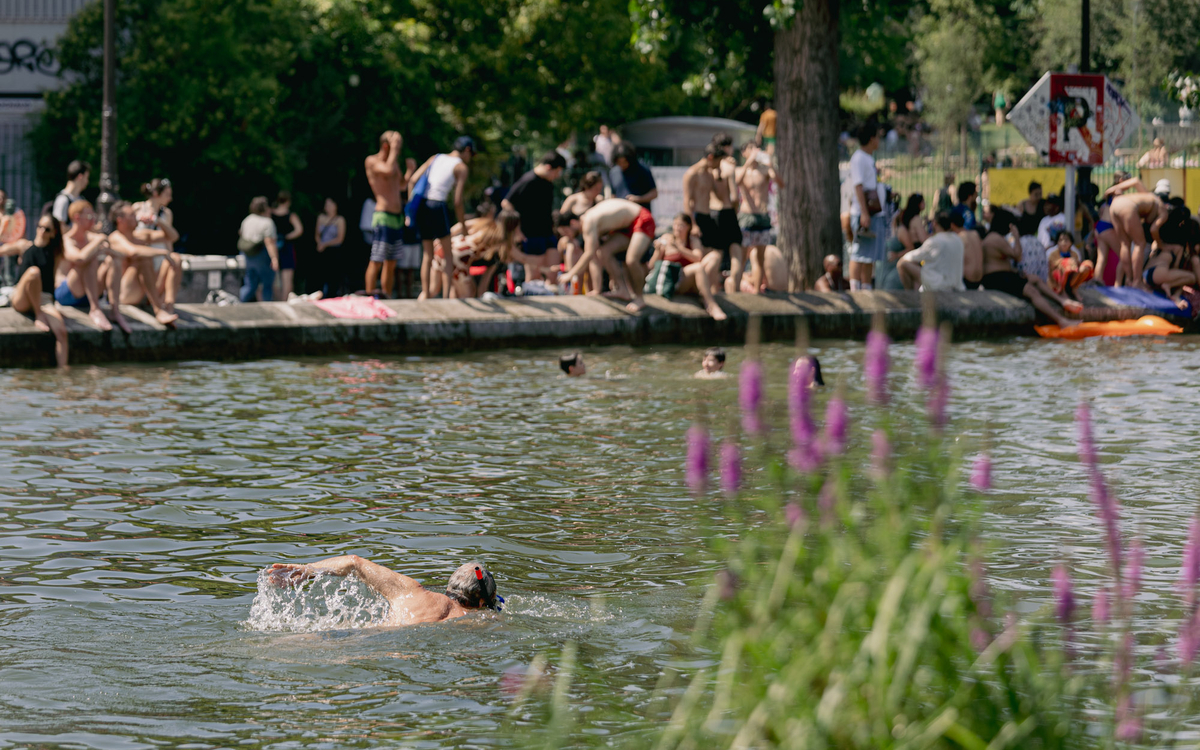 baignade dans le canal Saint-Martin