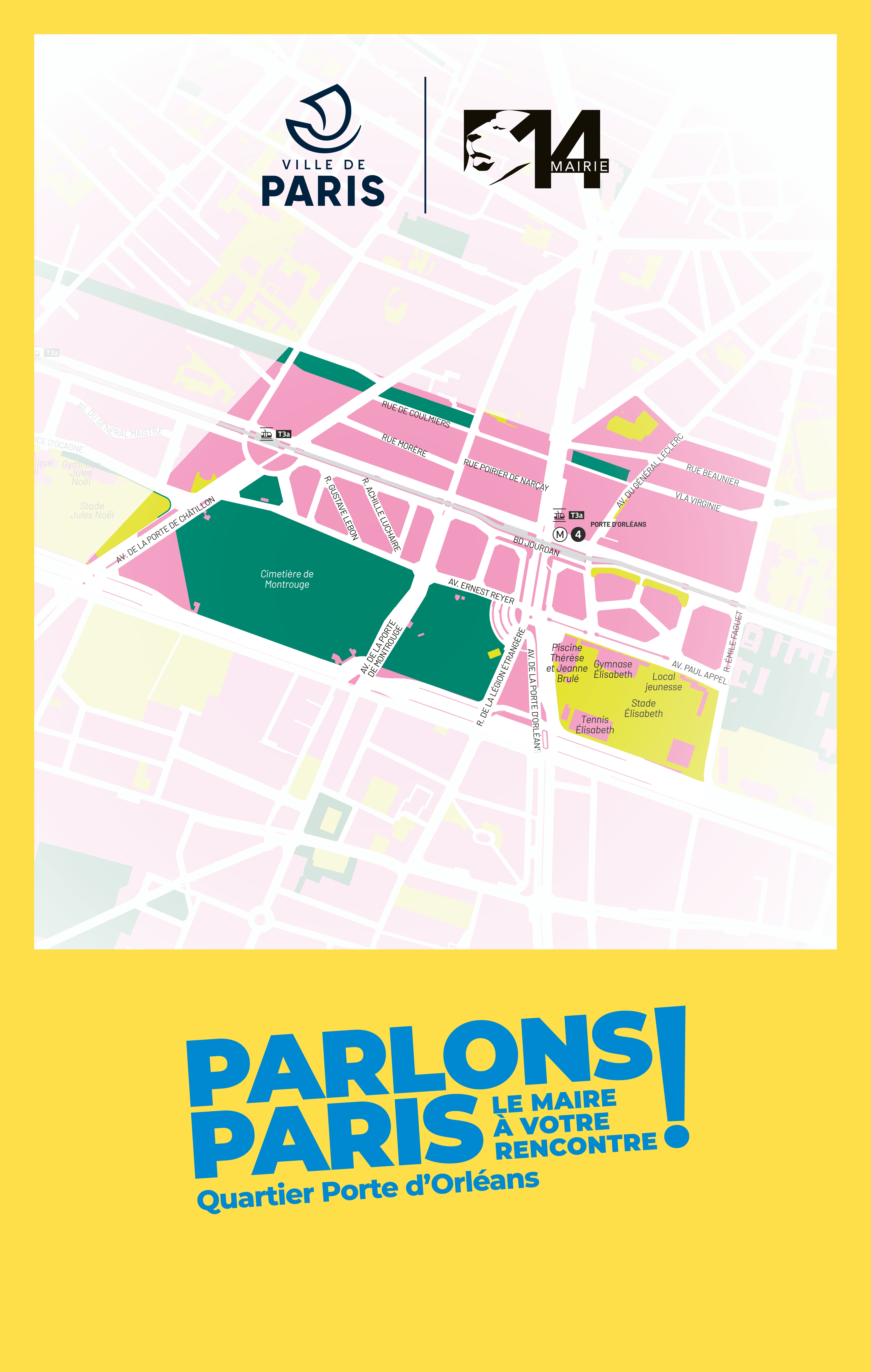  Carte du quartier de la Porte d'Orl&eacute;ans