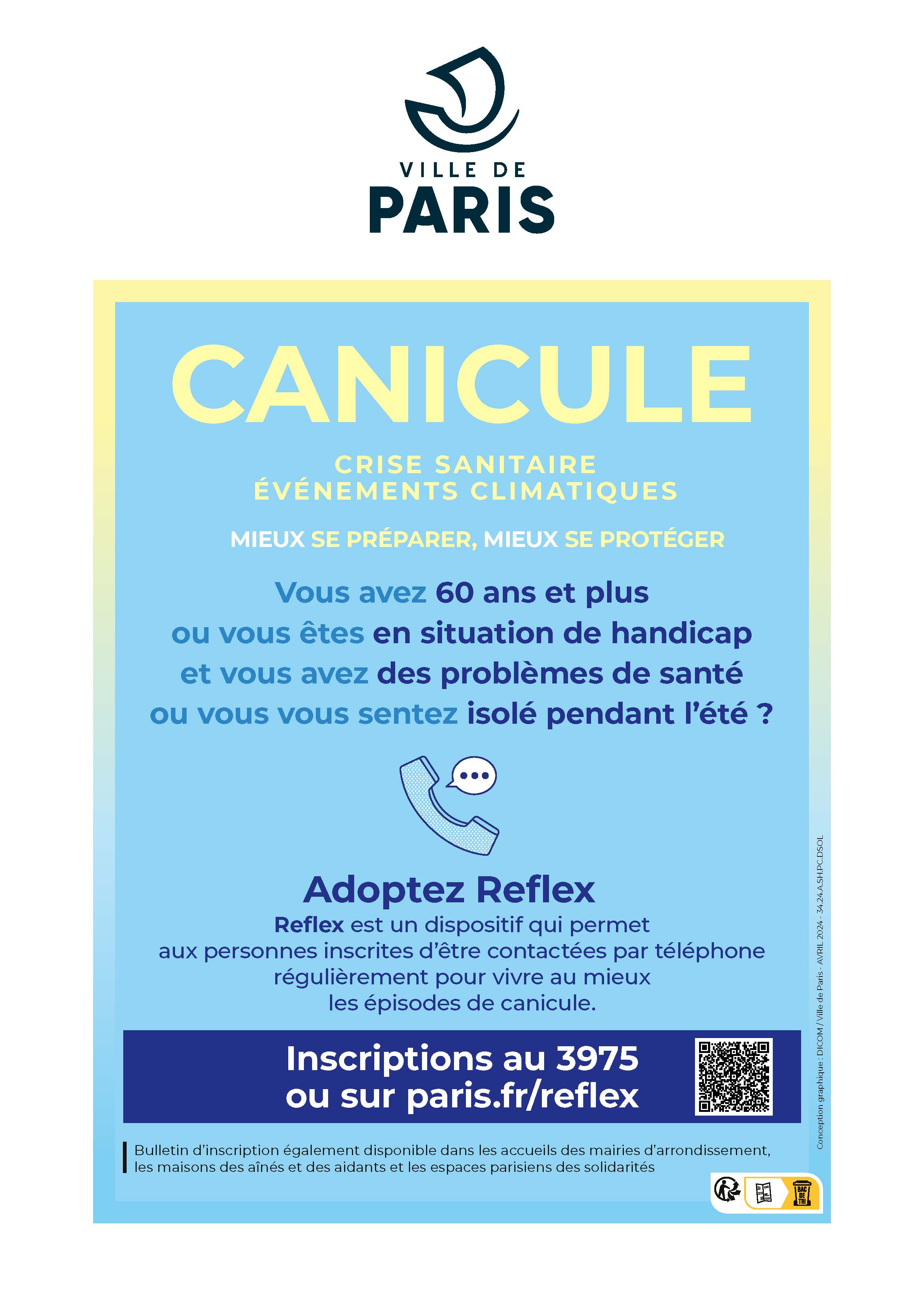 Informations sur le fichier reflex pour les plus de 60 ans et personnes en situation de handicap