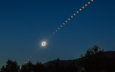 Photo d'une éclipse de soleil en juillet 2019