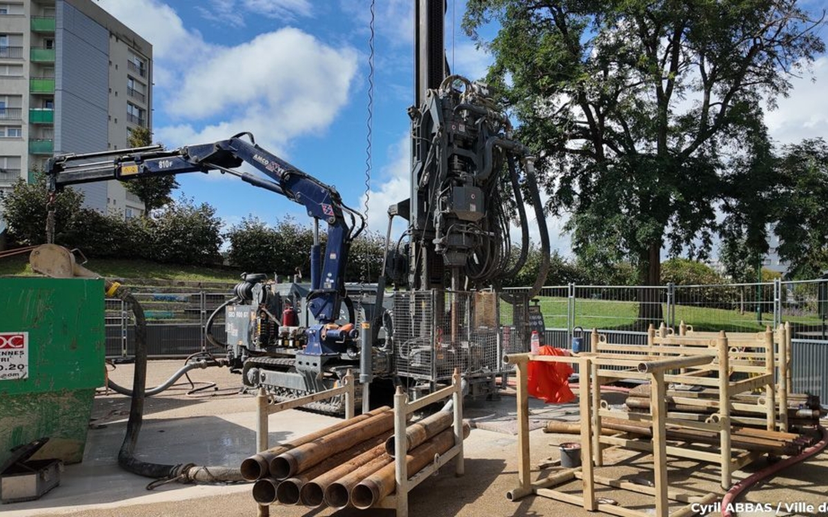 Installation de la géohermie crèche Pernety