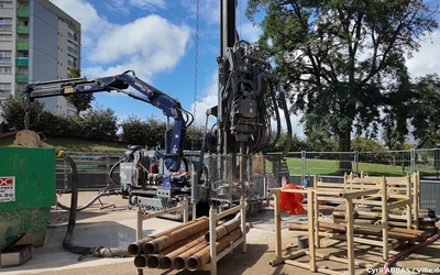 Installation de la géohermie crèche Pernety