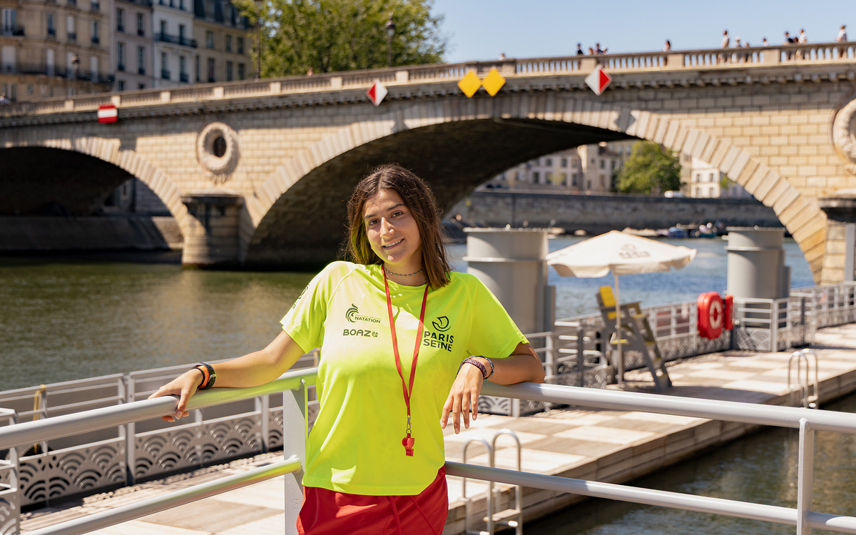 Photo portrait de la secouriste Juliette Gilbert sur la baignade de Bras-Marie