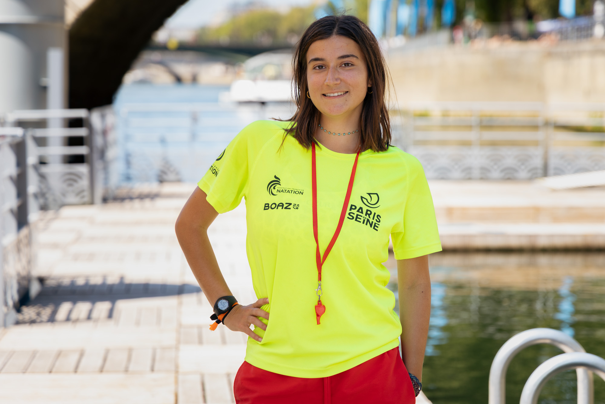 Photo portrait de la secouriste Juliette Gilbert sur la baignade de Bras-Marie