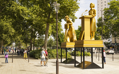 Inauguration des statues des femmes illustres rue de la Chapelle