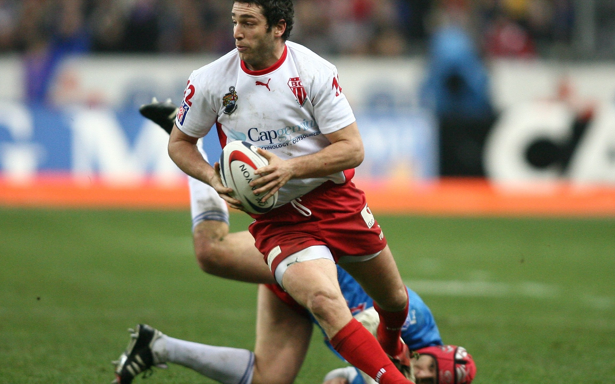 Le champion Federico Martin Aramburu (Biarritz) au Stade Francais lors du match de rugby opposant CASG à Biarritz Olympique. 