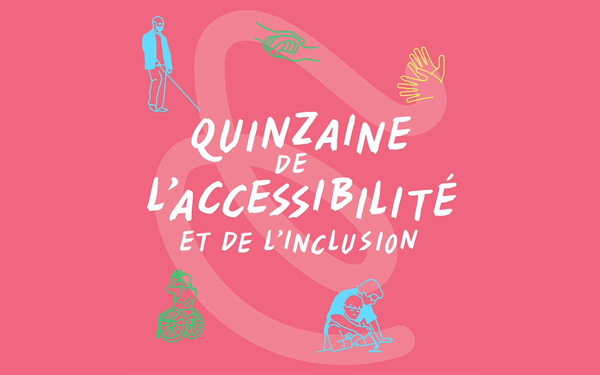 Visuel de la Quinzaine de l'Accessibilité et de l'Inclusion dans le 20e