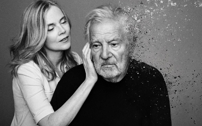 Pierre Arditi et Isabelle Carré en noir et blanc