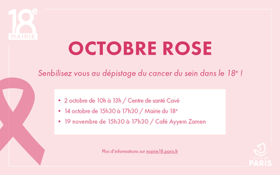 support sur les dates de sensibilisation au dépistage du cancer du sein