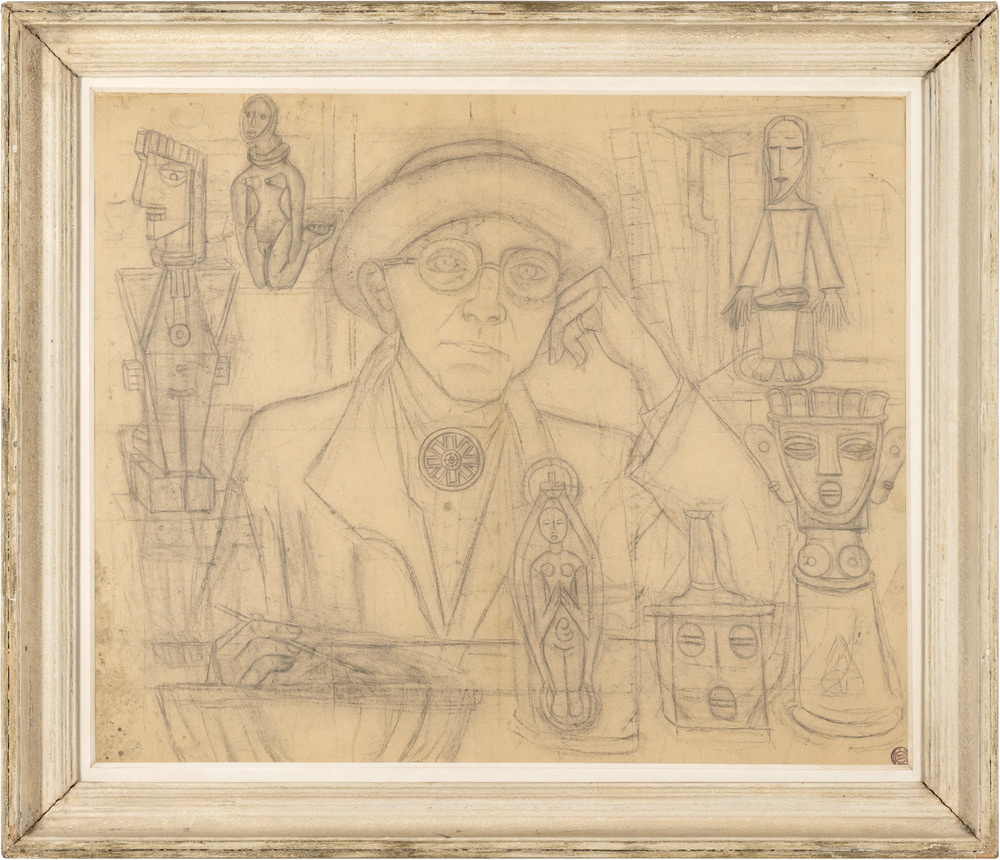 Dessin préparatoire du portrait de Marie Vassilieff