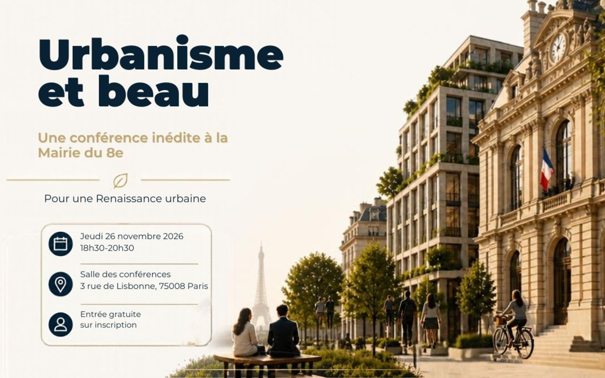 Visuel conférence urbanisme et beau 26 novembre 2026
