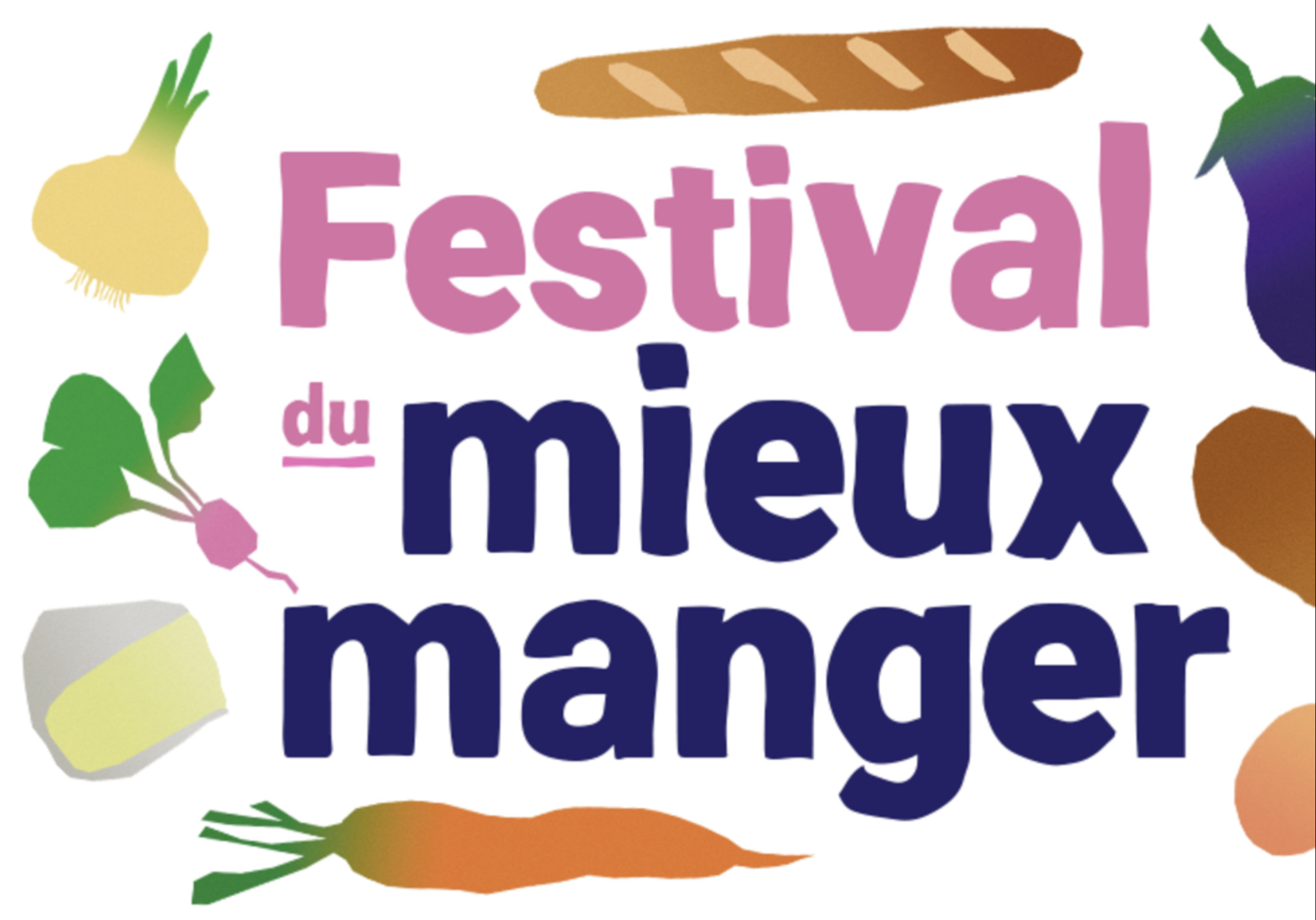 affiche du festival avec des légumes et fruits