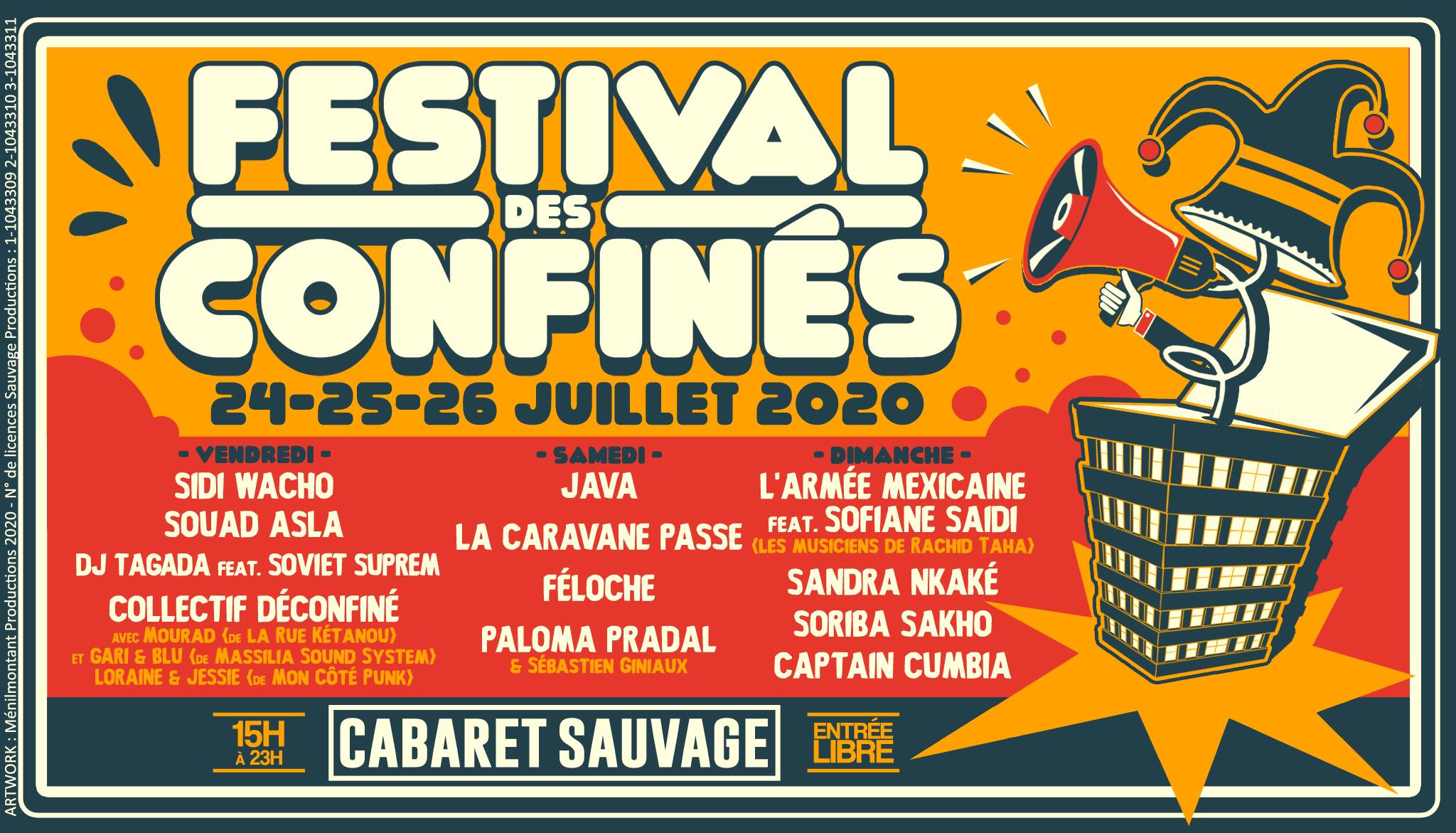 Affiche du festival (Le Festival des Confinés) Affiche du festival