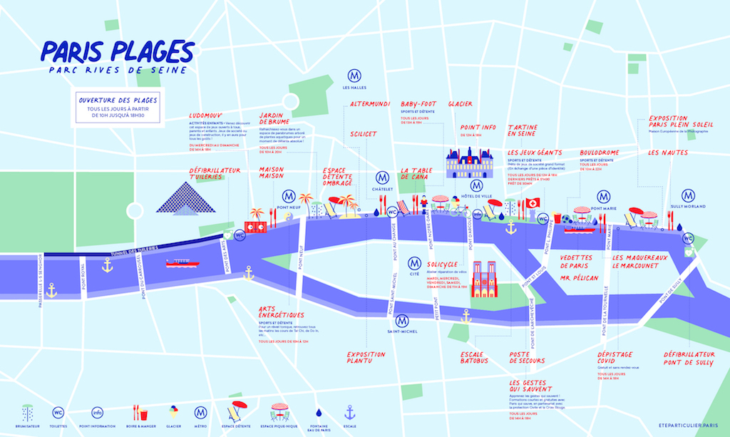 Plan Paris Plages Rives de Seine (Ville de Paris) Plan Paris Plages Rives de Seine
