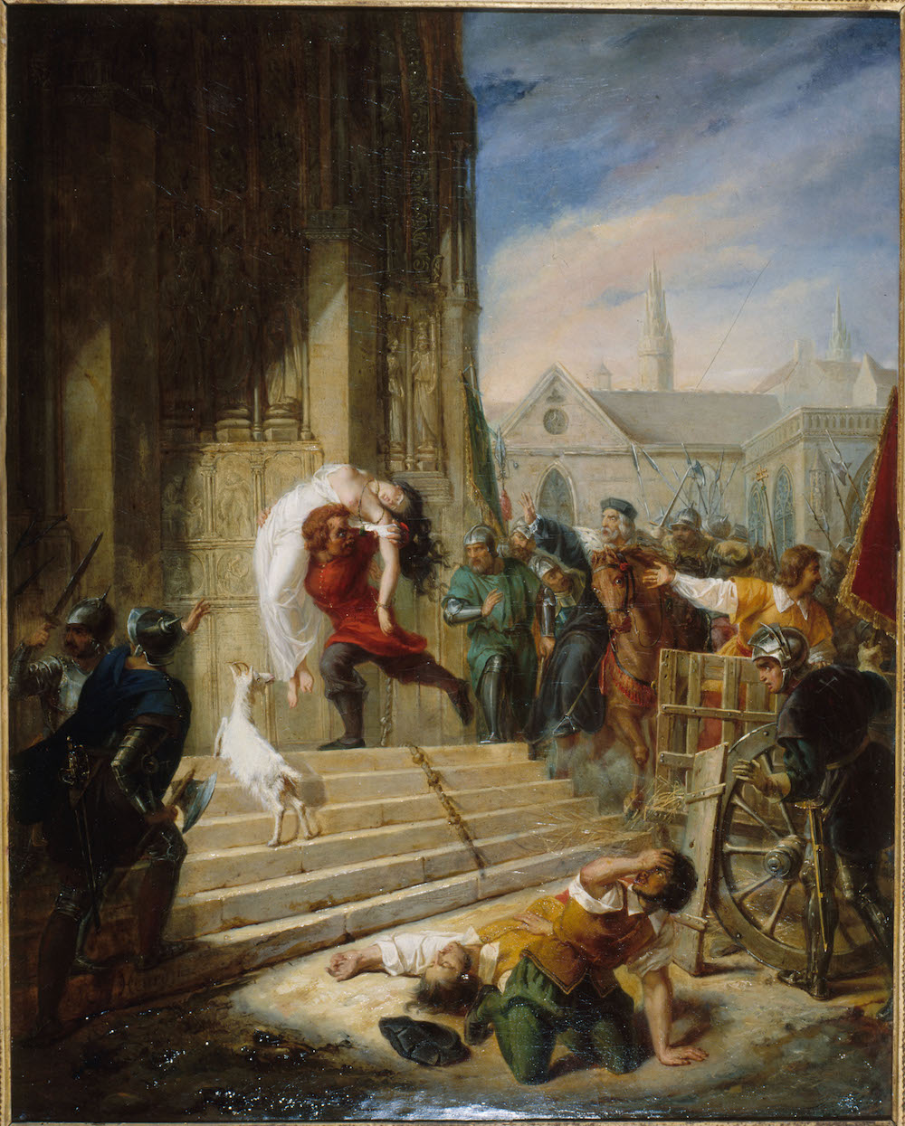 Eugénie Henry épouse Latil (1808-1879), Quasimodo sauvant la Esmeralda des mains de ses bourreaux, 1832 Huile sur toile (© Maisons de Victor Hugo / Roger-Viollet) Eugénie Henry épouse Latil (1808-1879), Quasimodo sauvant la Esmeralda des mains de ses bourreaux, 1832 Huile sur toile