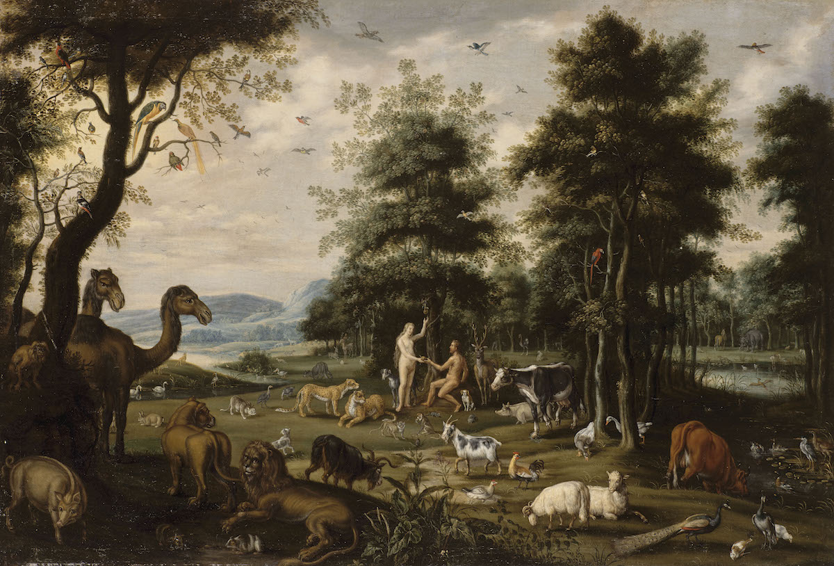 Van Oosten Isaack (1613-1661) Le Paradis Terrestre. Adam et Eve et les animaux de la Création. Pendant Rennes, musée des Beaux-Arts (© MBA, Rennes, Dist. RMN-Grand Palais / Louis Deschamp) Van Oosten Isaack (1613-1661) Le Paradis Terrestre. Adam et Eve et les animaux de la Création. Pendant Rennes, musée des Beaux-Arts
