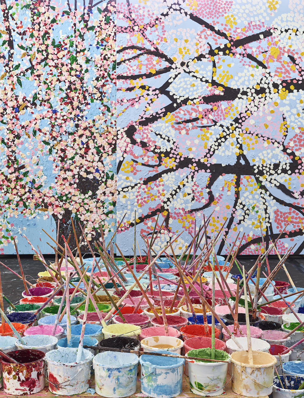 Damien Hirst, Cerisiers en fleurs (Photograph by Prudence Cuming Associates.) Damien Hirst, Cerisiers en fleurs