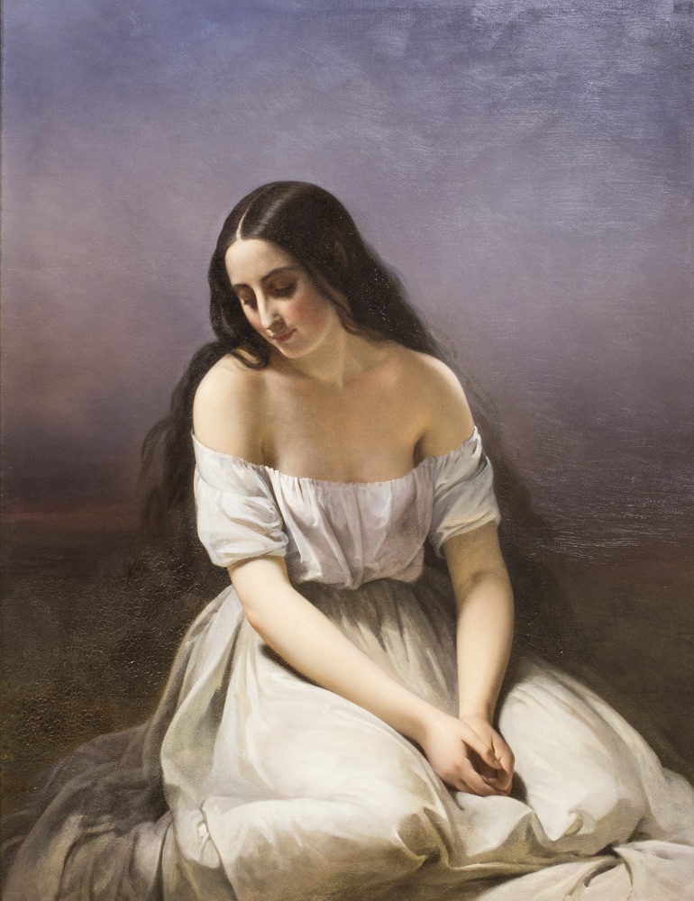 Une jeune fille à genoux (Aimée Brune) Une jeune fille à genoux