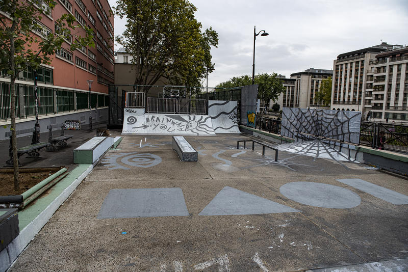 Parque de patinaje Jemmapes (décimo) (© François Grunberg / Ciudad de París) Parque de patinaje Jemmapes (décimo)