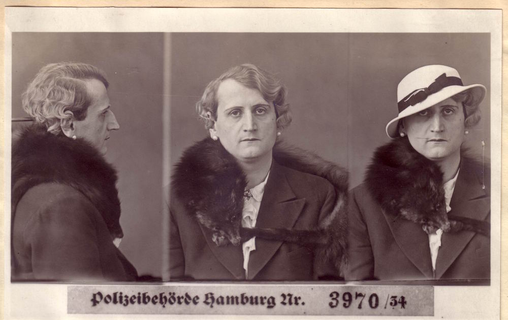 Photographie d’identité judiciaire de Rudolf Müller, ((c)Coll. Staatsarchiv Hamburg, 242-4 Kriminalbiologische Sammelstelle, Nr.) Photographie d’identité judiciaire de Rudolf Müller,