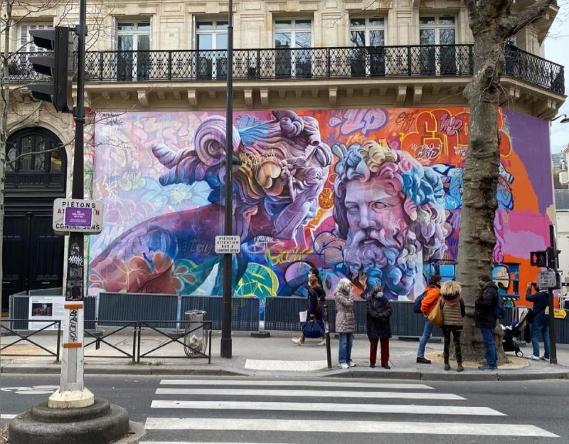 Fresque PichiAvo Paris 5 (Instagram @zougouzem) Fresque PichiAvo Paris 5